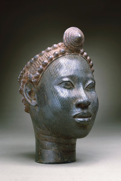 Crowned Head of an Oni, Ife by Nigerian